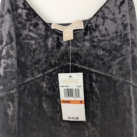 Michael Kors black Velvet slip midi dress, Small, NWT - Picture 8 of 9